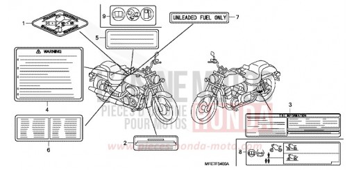 CAUTION LABEL VT750C28 de 2008